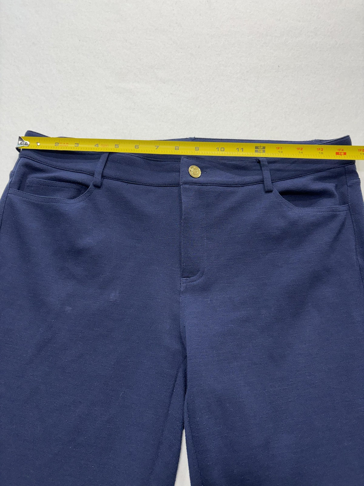 MICHAEL Michael Kors Pants Womens 10 Blue Ponte Slim Jegging Pull On Stretch