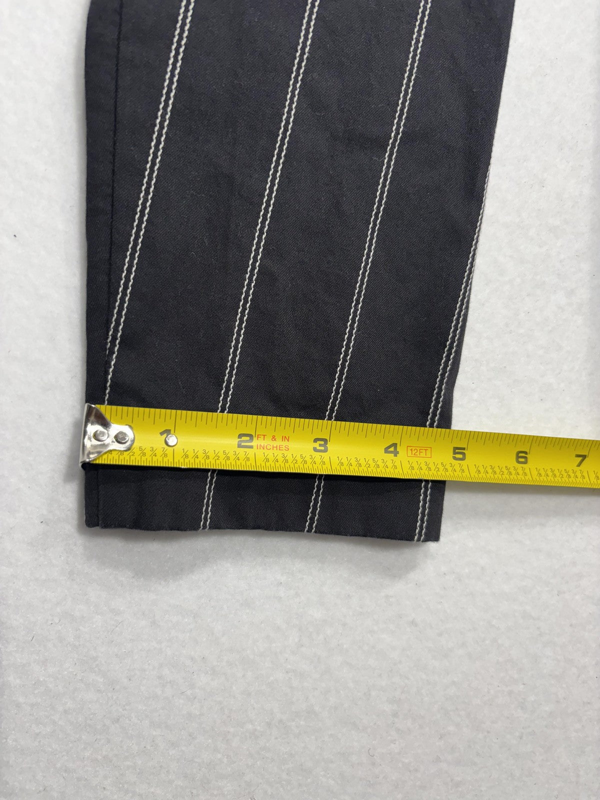 White House Black Market Moto Jacket Womens 12 Black Stripe Twill Zip Short