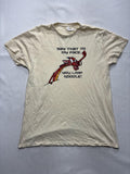 Cottonfelt Mens Large White Disney Mulan Mushu Graphic Tee Limp Noodle Quote