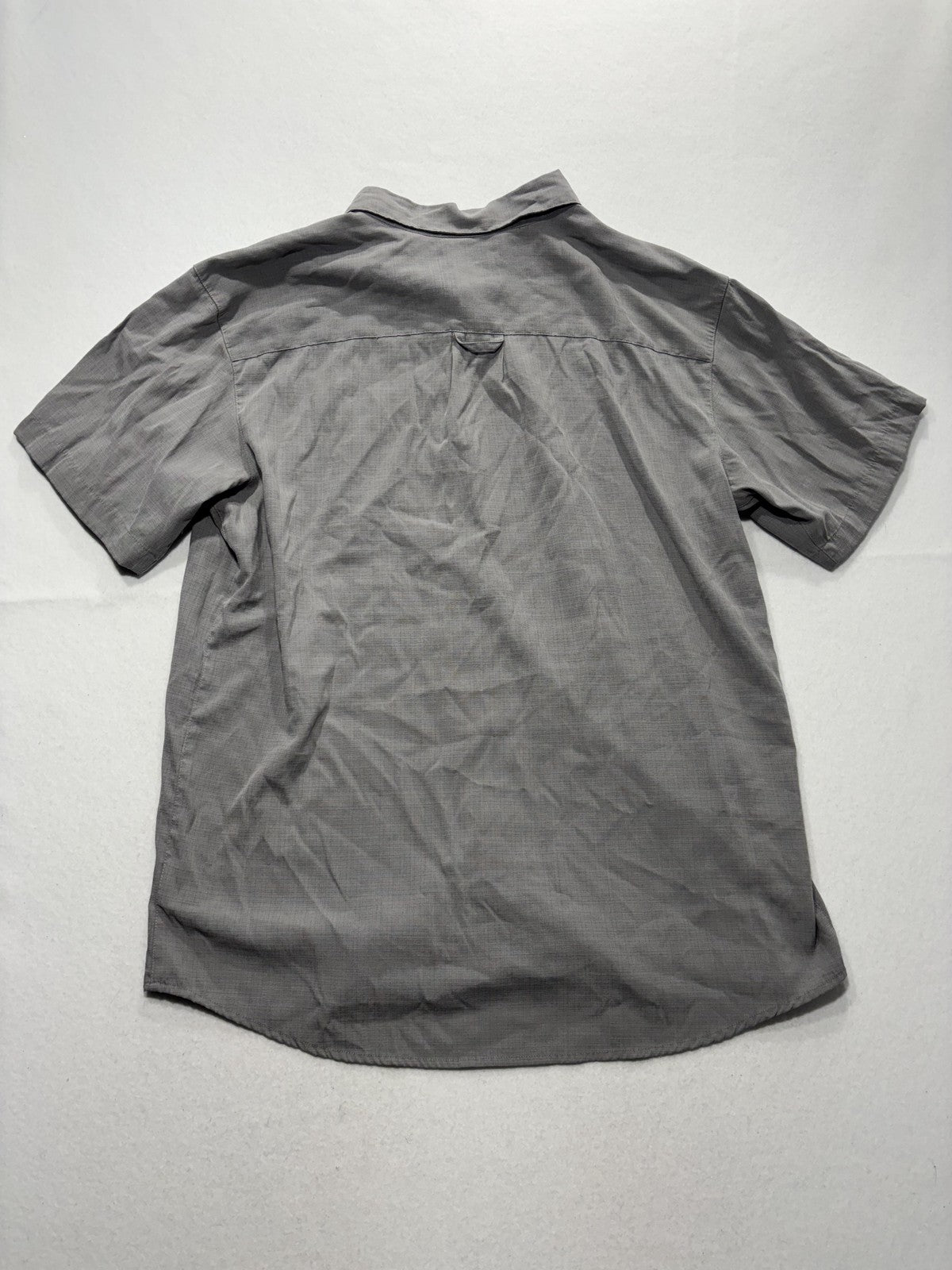Columbia Shirt Mens XL Gray Check Short Sleeve Button Up Lightweight Casual