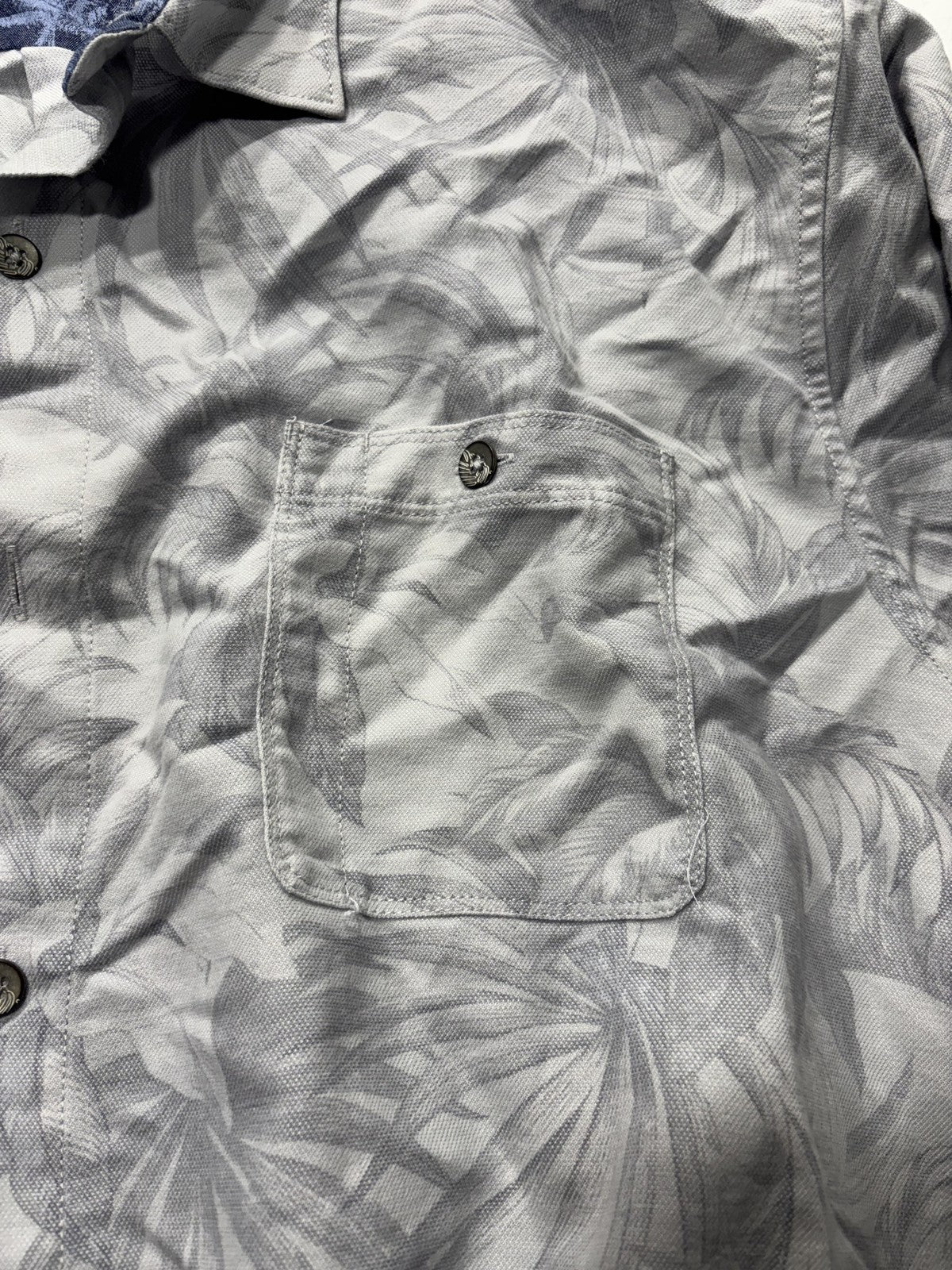Tommy Bahama Shirt Mens 3XL Gray Canyon Beach Flannel Long Sleeve Button Up