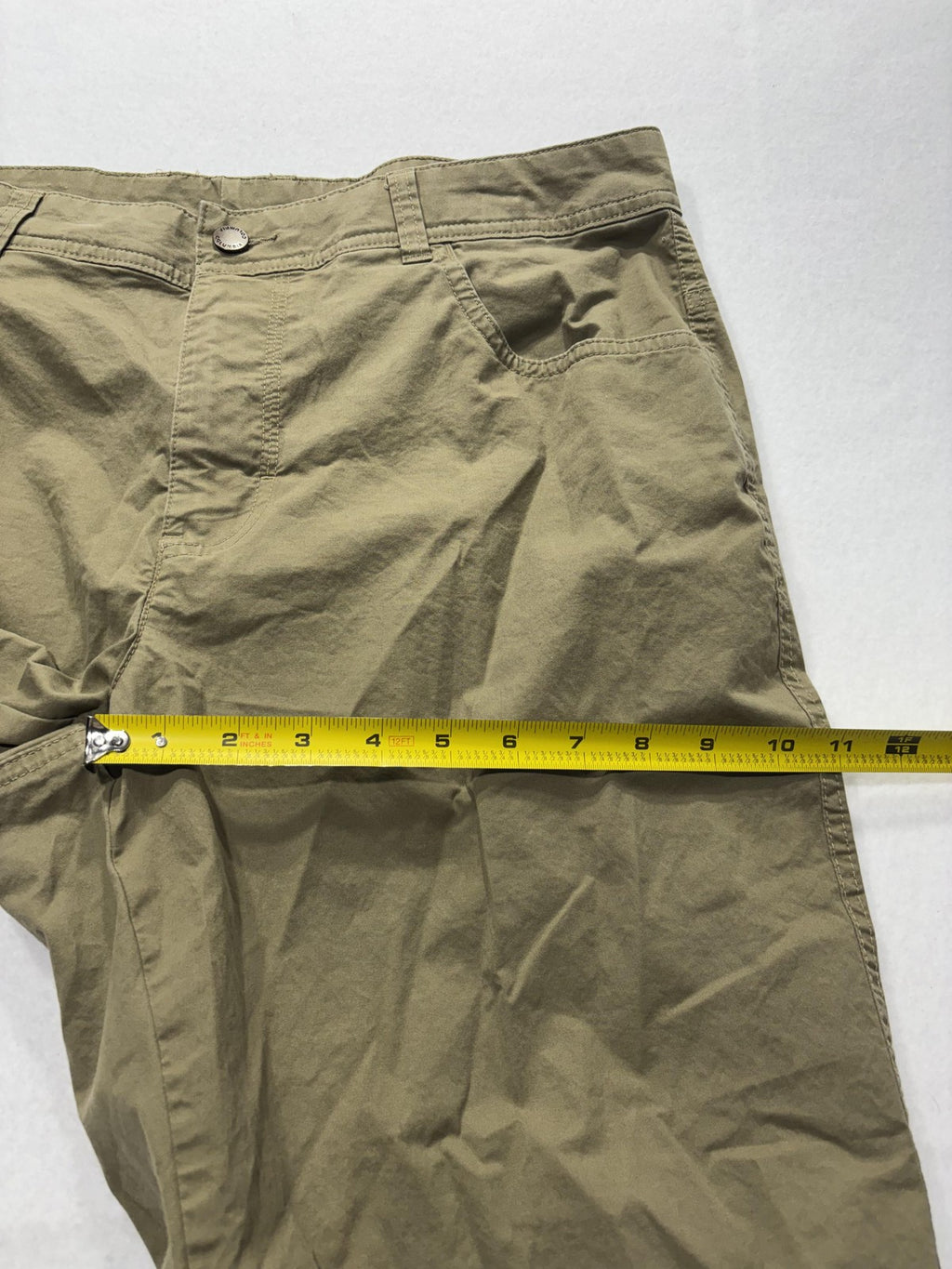 Columbia Khaki Pants Mens 34x30 Green Regular Fit Canvas Stretch Casual Outdoor
