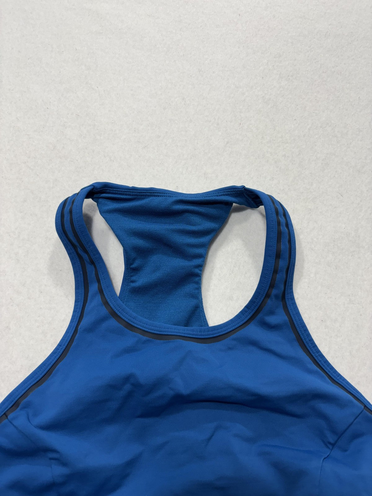 Lululemon Sports Bra Womens 8 Blue Racerback Medium Support Reflective Running