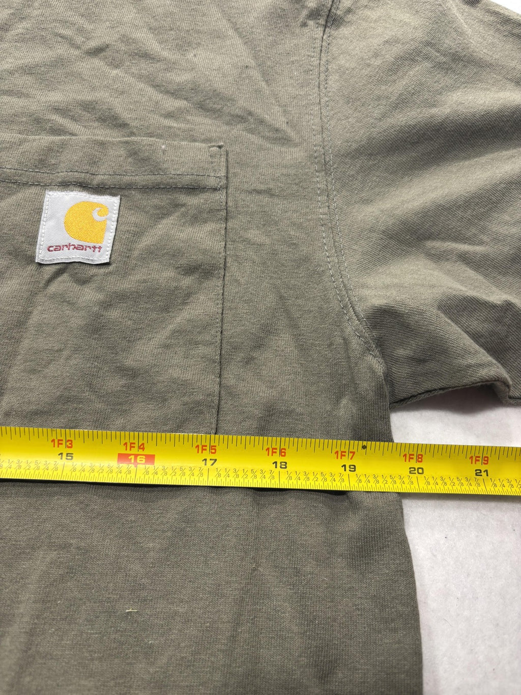 Carhartt Mens Small Green K87 Loose Fit Pocket T-Shirt Short Sleeve K87-M DOV
