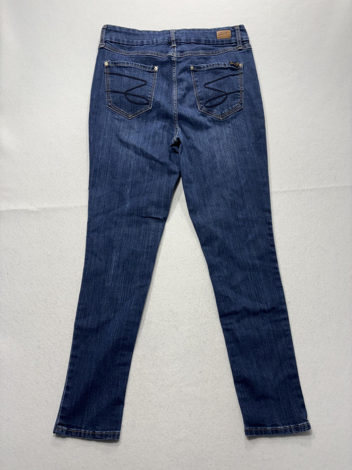 Seven7 Jeans Womens 16 Blue Medium Wash Mid Rise Straight Stretch 34x31