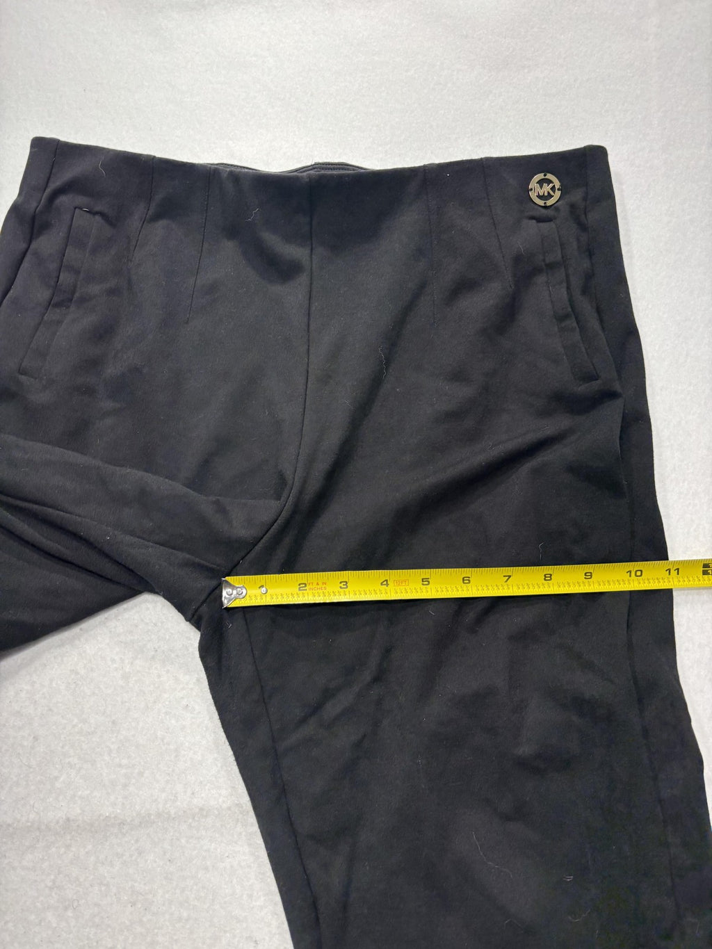 Michael Kors Dress Pants Womens Large Black Ponte Straight Leg Pull On Stretch