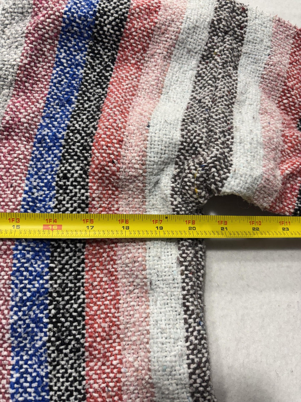 Mexico Hoodie Mens Large Multicolor Striped Knit Pullover V Neck Kangaroo Pocket
