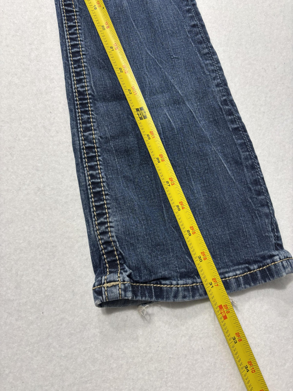 Miss Me Jeans Womens 27 Blue Signature Bootcut Low Rise Embellished 28x33