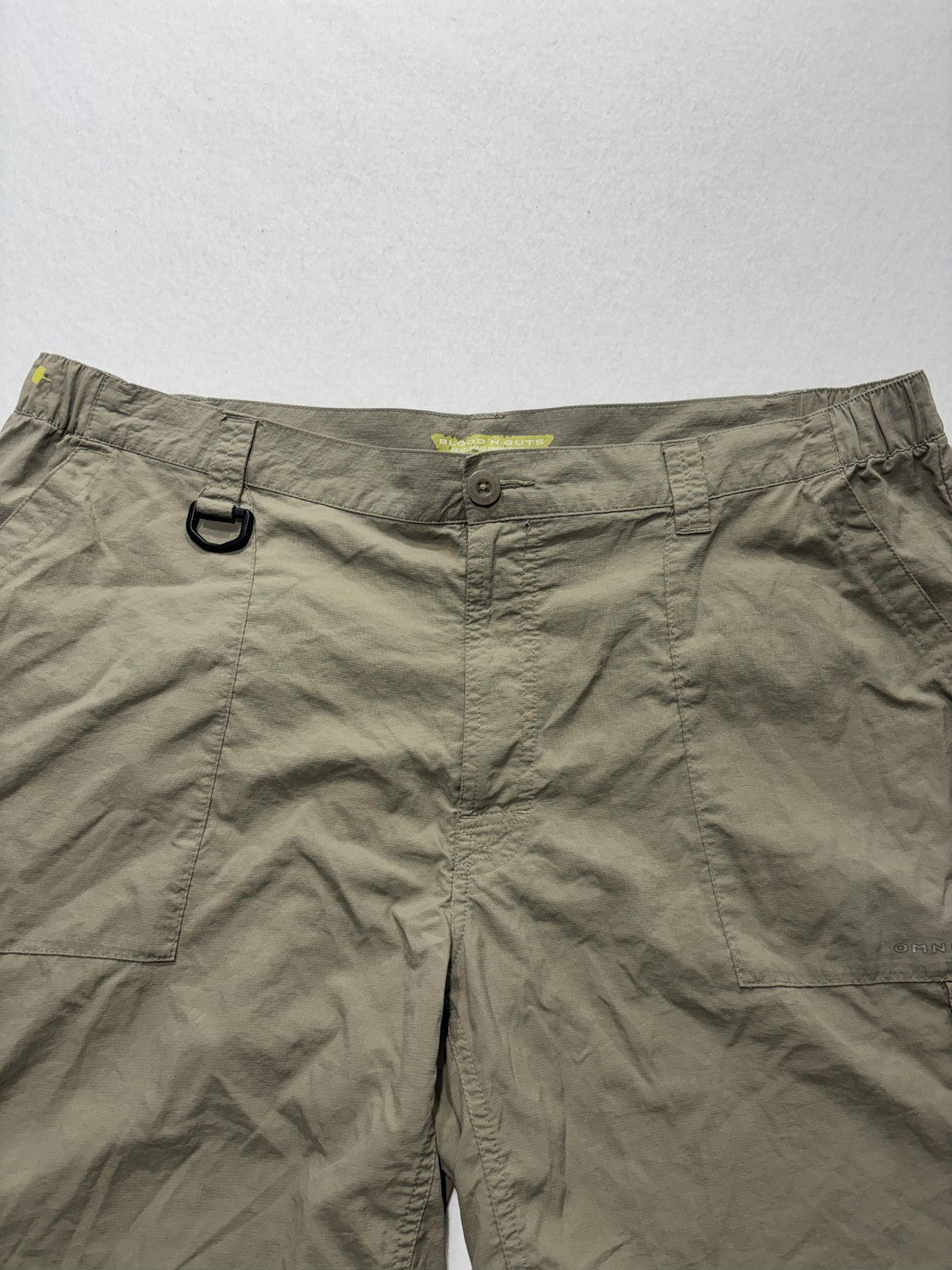 Columbia PFG Omni-Shade Shorts Mens 40 Beige Blood N Guts Fishing Quick Dry