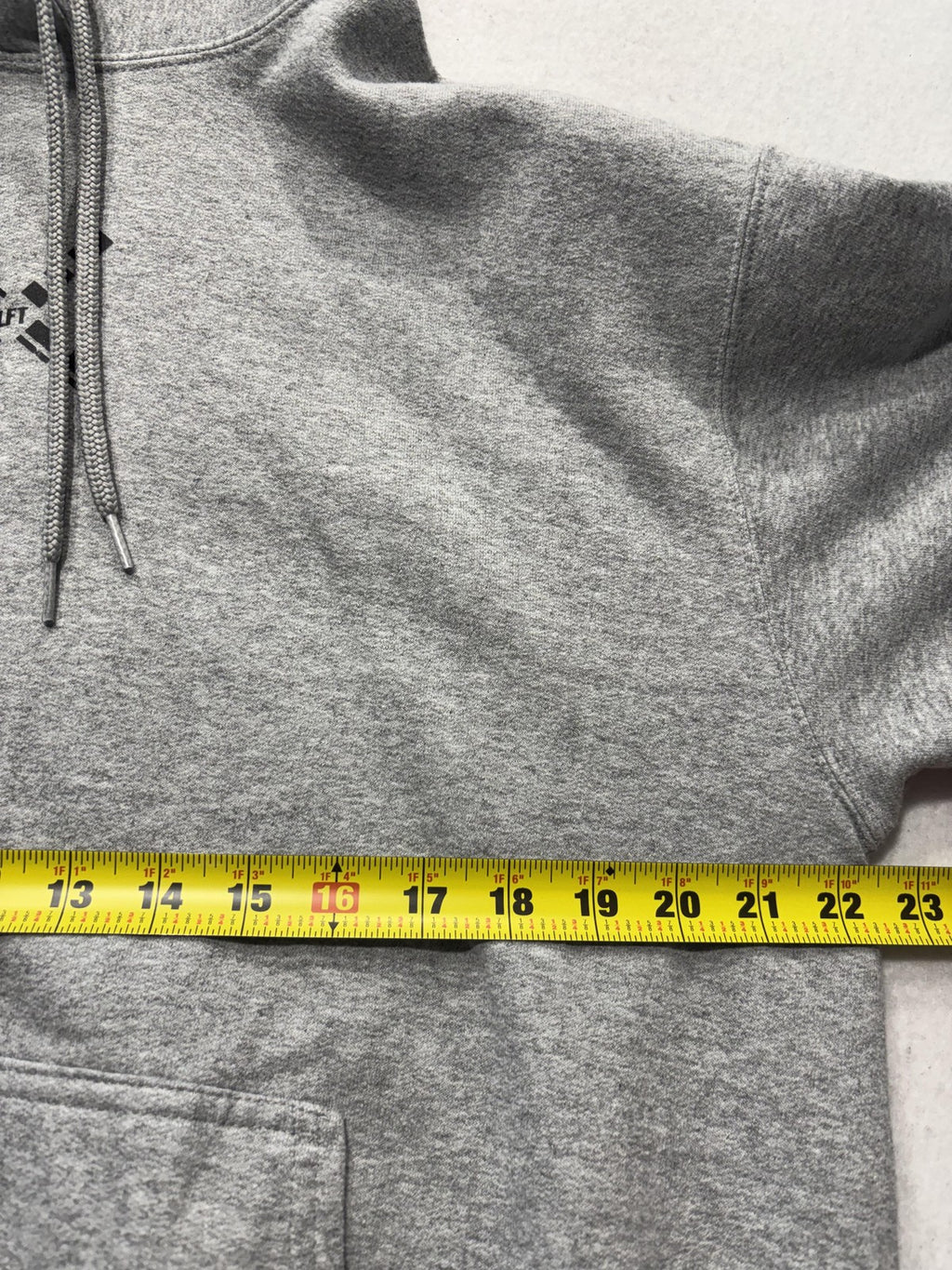 Port & Company Hoodie Mens Large Gray LFT HVY SHT Fleece Pullover Gym Training