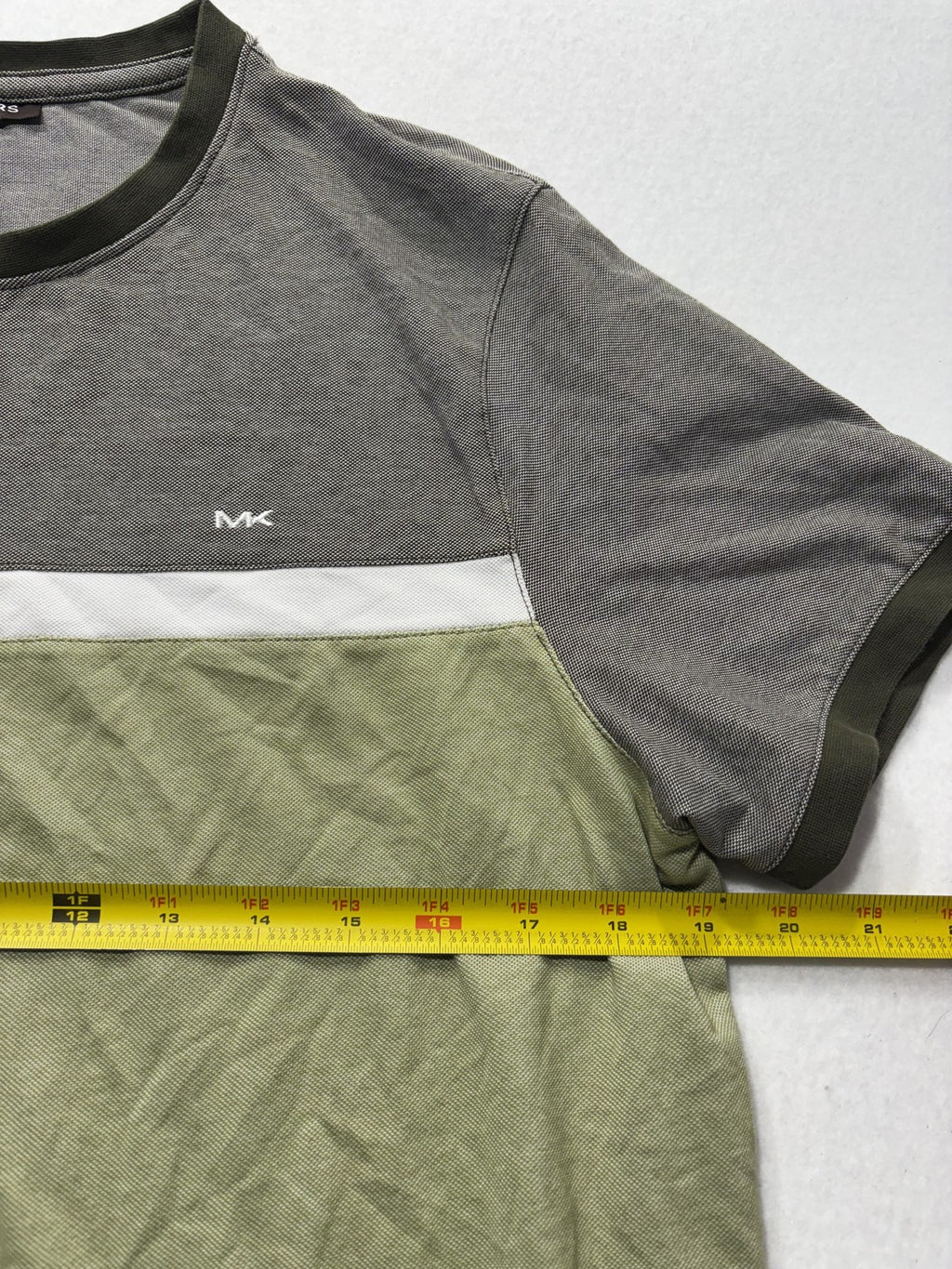 Michael Kors Shirt Mens Large Multicolor Colorblock Ringer T-Shirt Short Sleeve