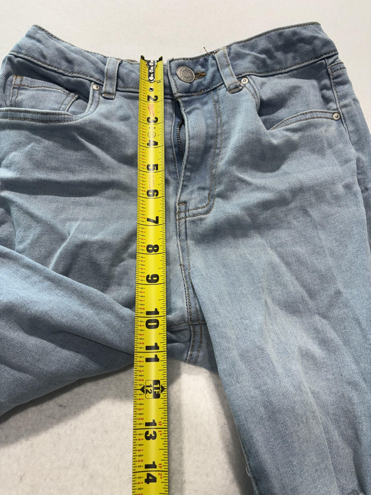 Refuge Miami High Rise Skinny Jeans Juniors 3 Light Wash Distressed 27x28.5