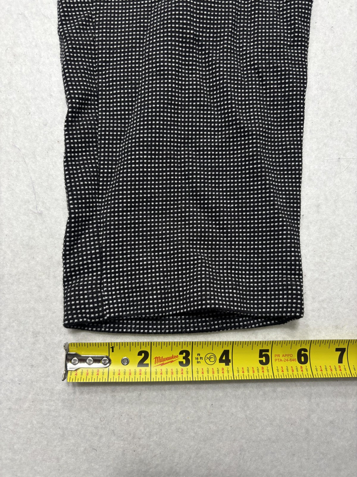 Nine West Dress Pants Womens Small Black Check Crop Tapered Knit Stretch