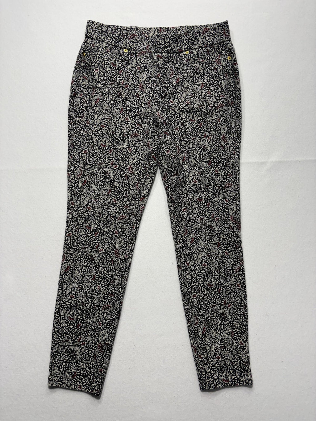 MICHAEL Michael Kors Pants Womens Large Black Paisley Jegging Pull On Stretch