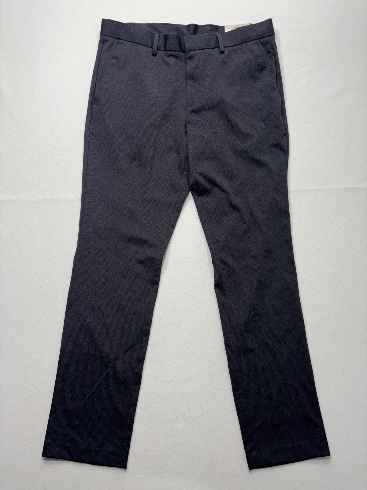 Perry Ellis Portfolio Dress Pants Mens 34x32 Gray Very Slim Travel Luxe Stretch