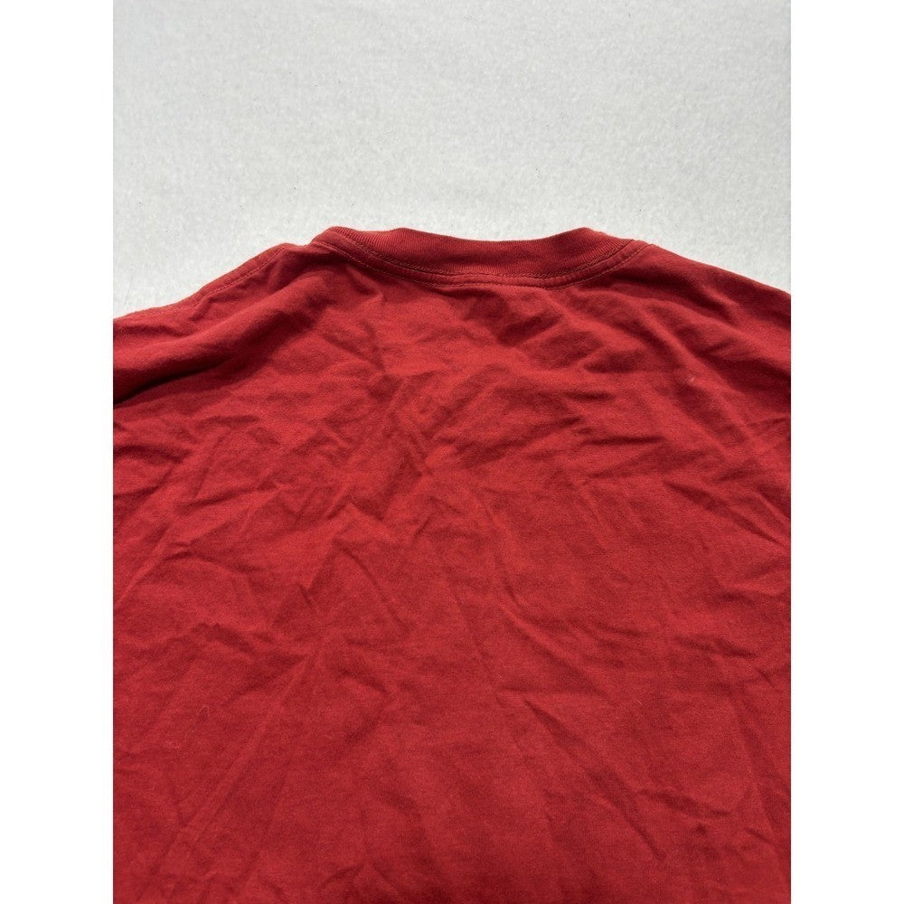 True Religion Shirt Mens Small Red Buddha Logo Graphic Tee Short Sleeve Cotton