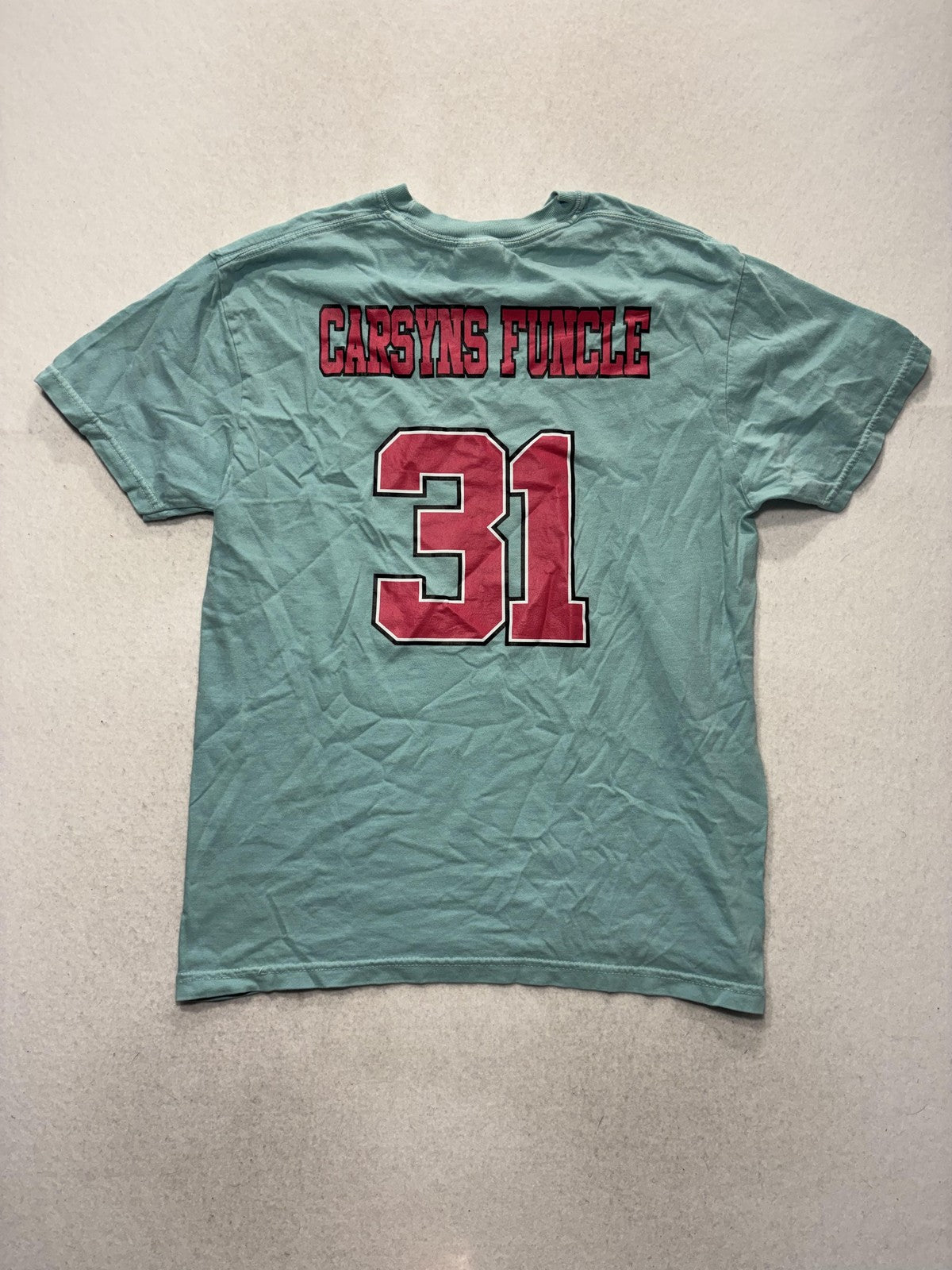 Comfort Colors Shirt Mens Medium Green TNT Carsyns Funcle 31 Graphic Tee Funny