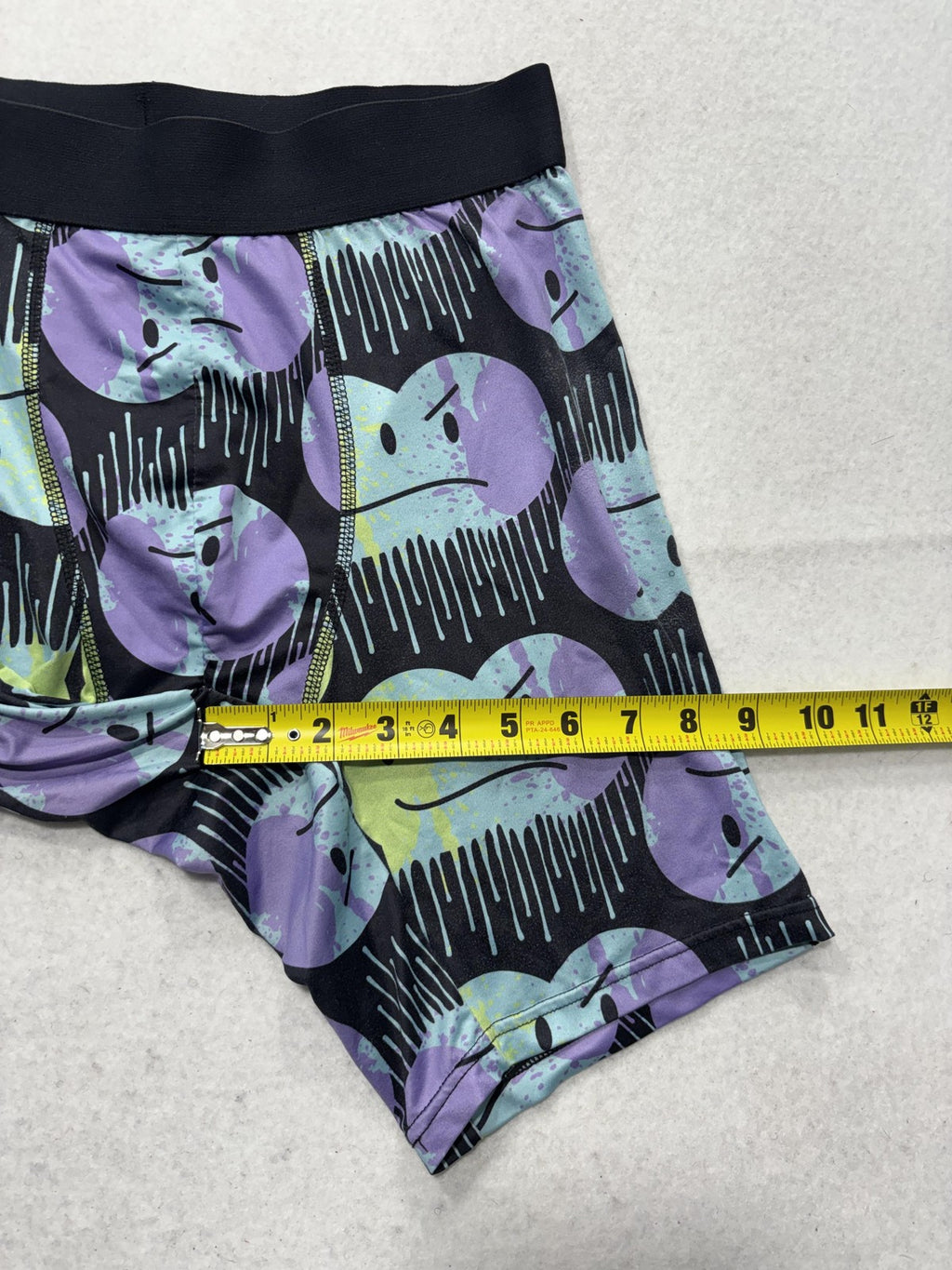 Rue21 Boxer Briefs Mens Medium Multicolor Drip Smiley Face Graphic Print Stretch
