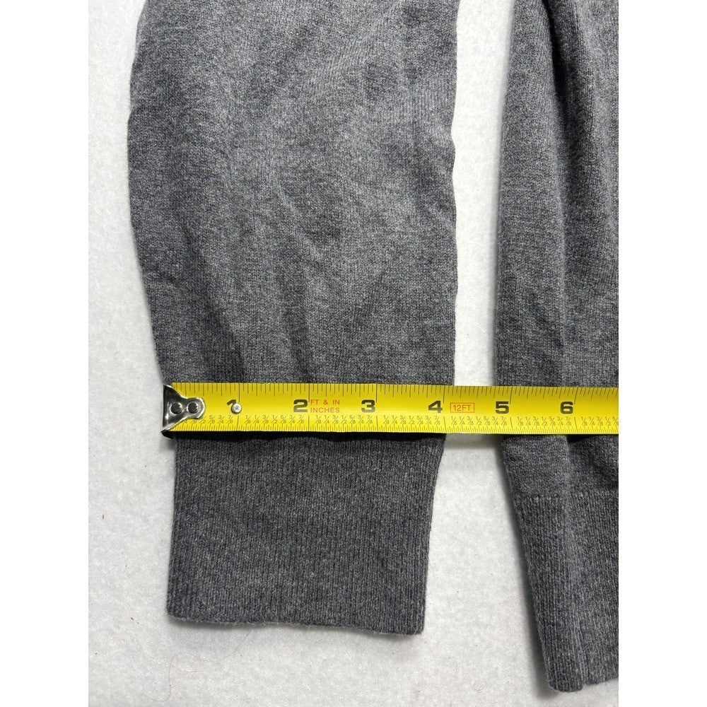 Banana Republic Mens Large Blue Gray Striped Crew Neck Luxe Yarn Knit Sweater