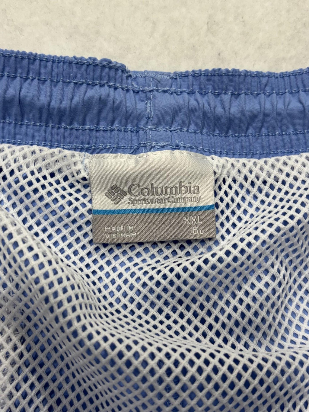 Columbia PFG Omni-Shade Swim Shorts Mens 2XL Blue Fishing Quick Dry Mesh Lined