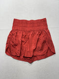 FP Movement Shorts Womens XL Red High Waist Lined Elastic Lightweight Running