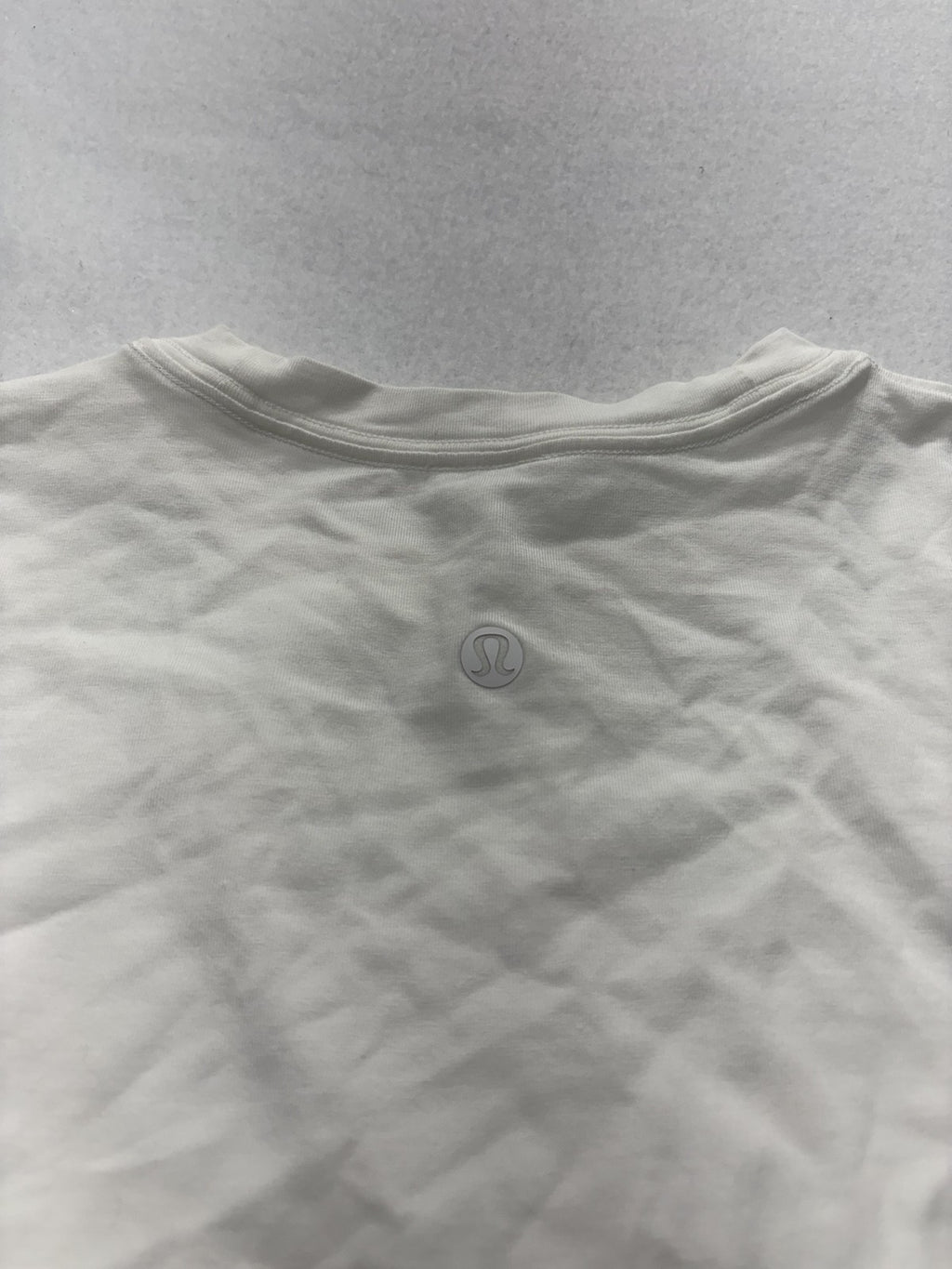 Lululemon Shirt Womens 4 White Crew Neck Short Sleeve Cotton Stretch Tee