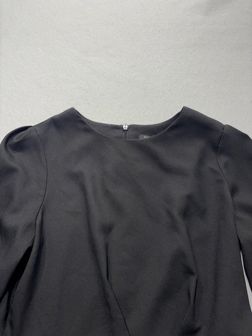 Banana Republic Top Womens 6 Black Long Sleeve Crew Neck Blouse Office City