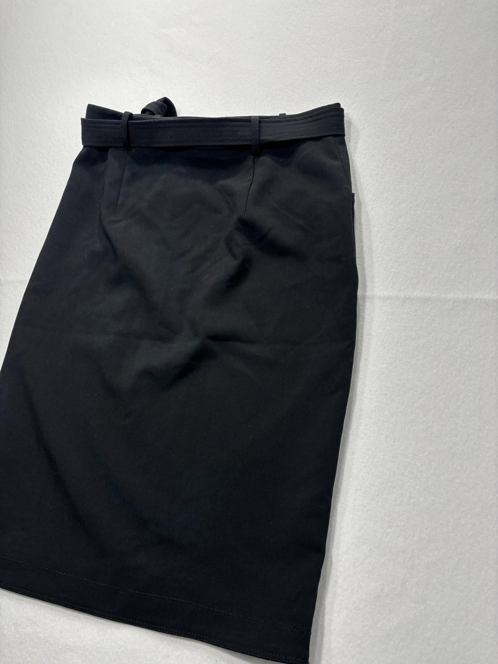 Banana Republic Skirt Womens 6 Black Belted Stretch Knee Length Pencil Work