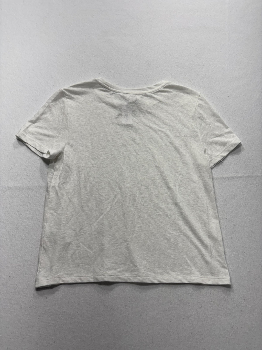 Banana Republic Shirt Womens Small White Linen Blend Crew Neck Short Sleeve Tee