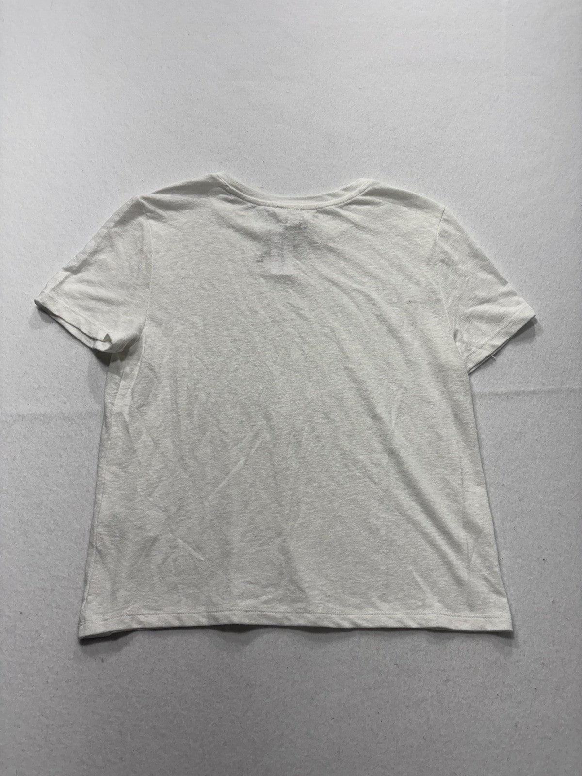 Banana Republic Shirt Womens Small White Linen Blend Crew Neck Short Sleeve Tee