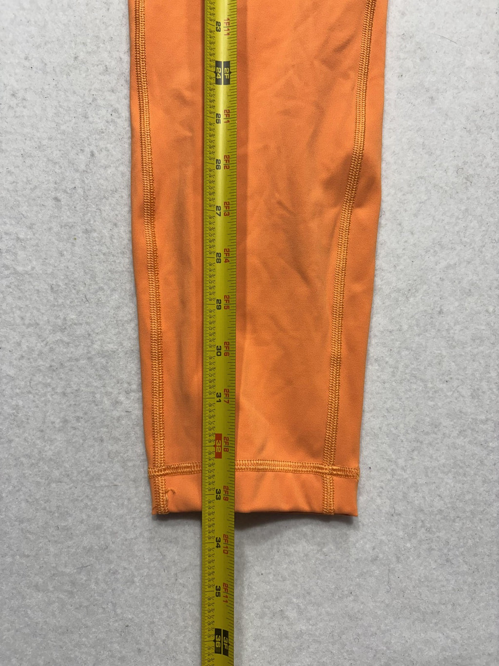 Lululemon Leggings Womens 10 Orange High Rise 25" Inseam Ankle Stretch Yoga