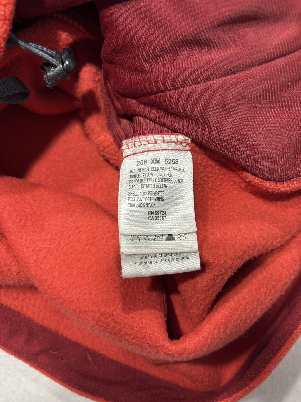 Columbia Jacket Mens Small Red Fleece Full Zip Chi Omega College Windbreaker
