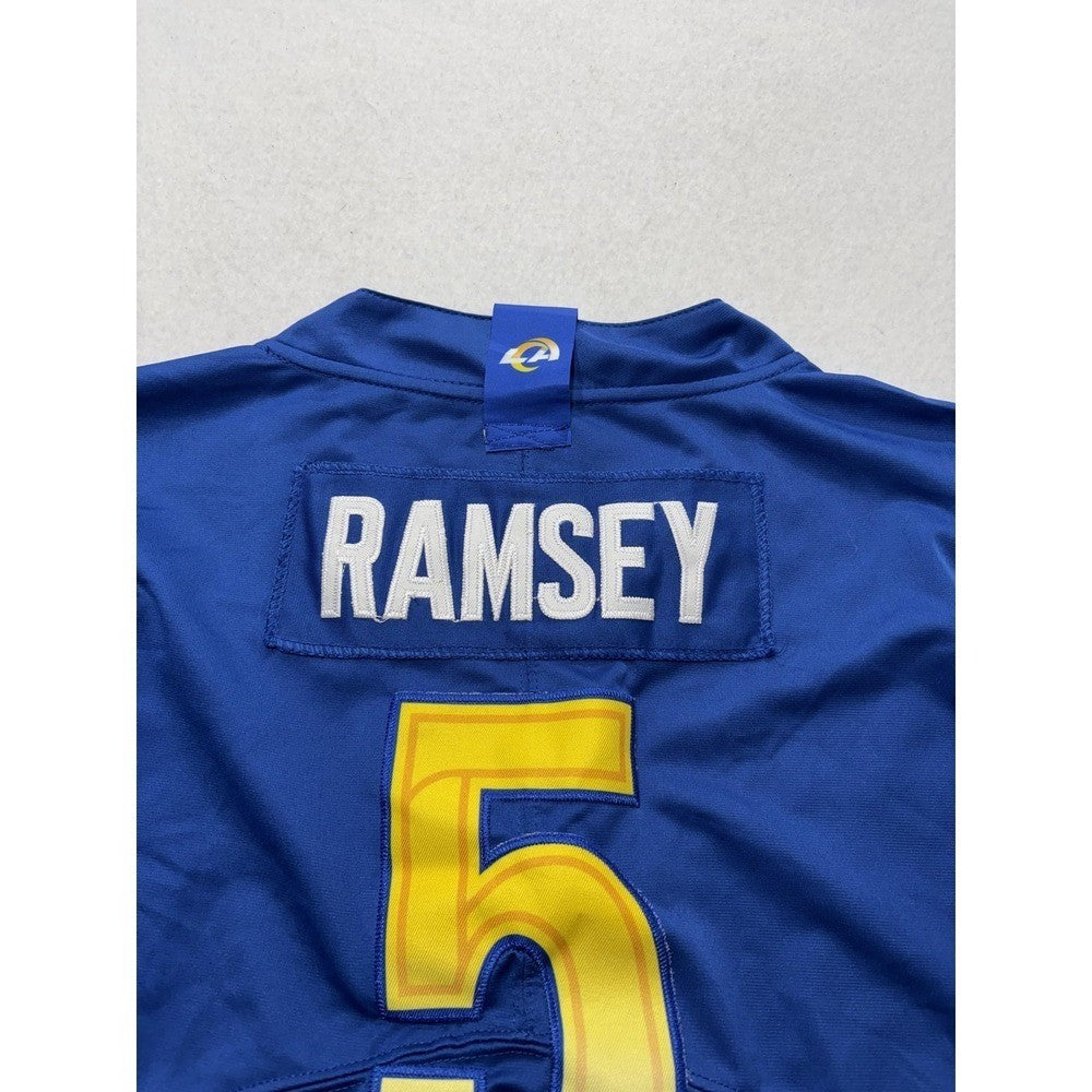 Los Angeles Rams Jersey Boys XL Blue NFL Football Nike Jalen Ramsey 5 On Field