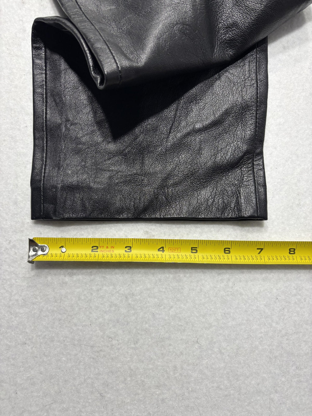 Jamie Sadock Dress Pants Womens 6 Black Leather Straight Leg Lined Zip Pockets