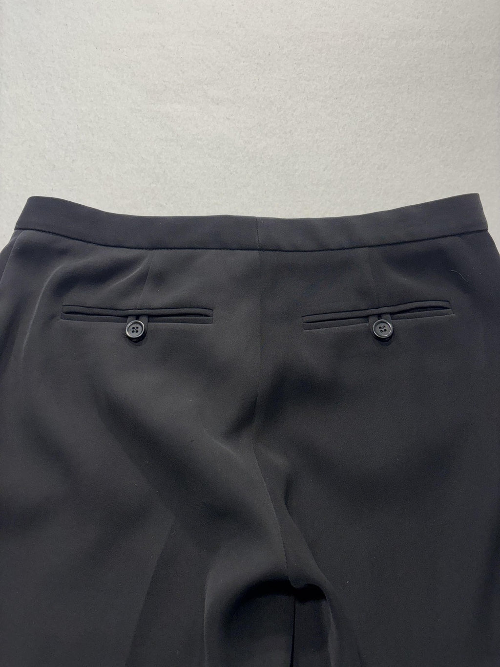 Theory Dress Pants Womens 6 Black Crepe Slim Ankle Lined Flat Front Work Career