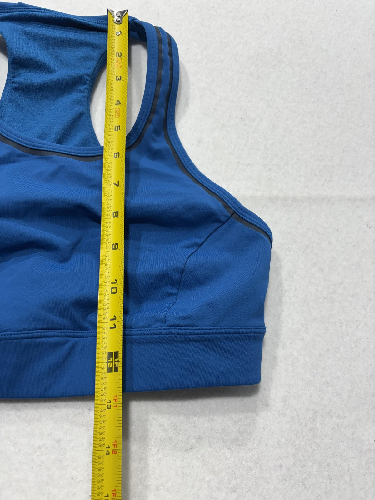 Lululemon Sports Bra Womens 8 Blue Racerback Medium Support Reflective Running