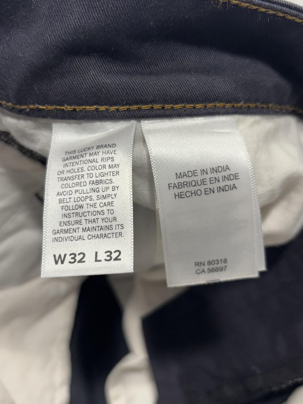 Lucky Brand Chino Pants Mens 32x32 Black 110 Slim Coolmax Moisture Wicking