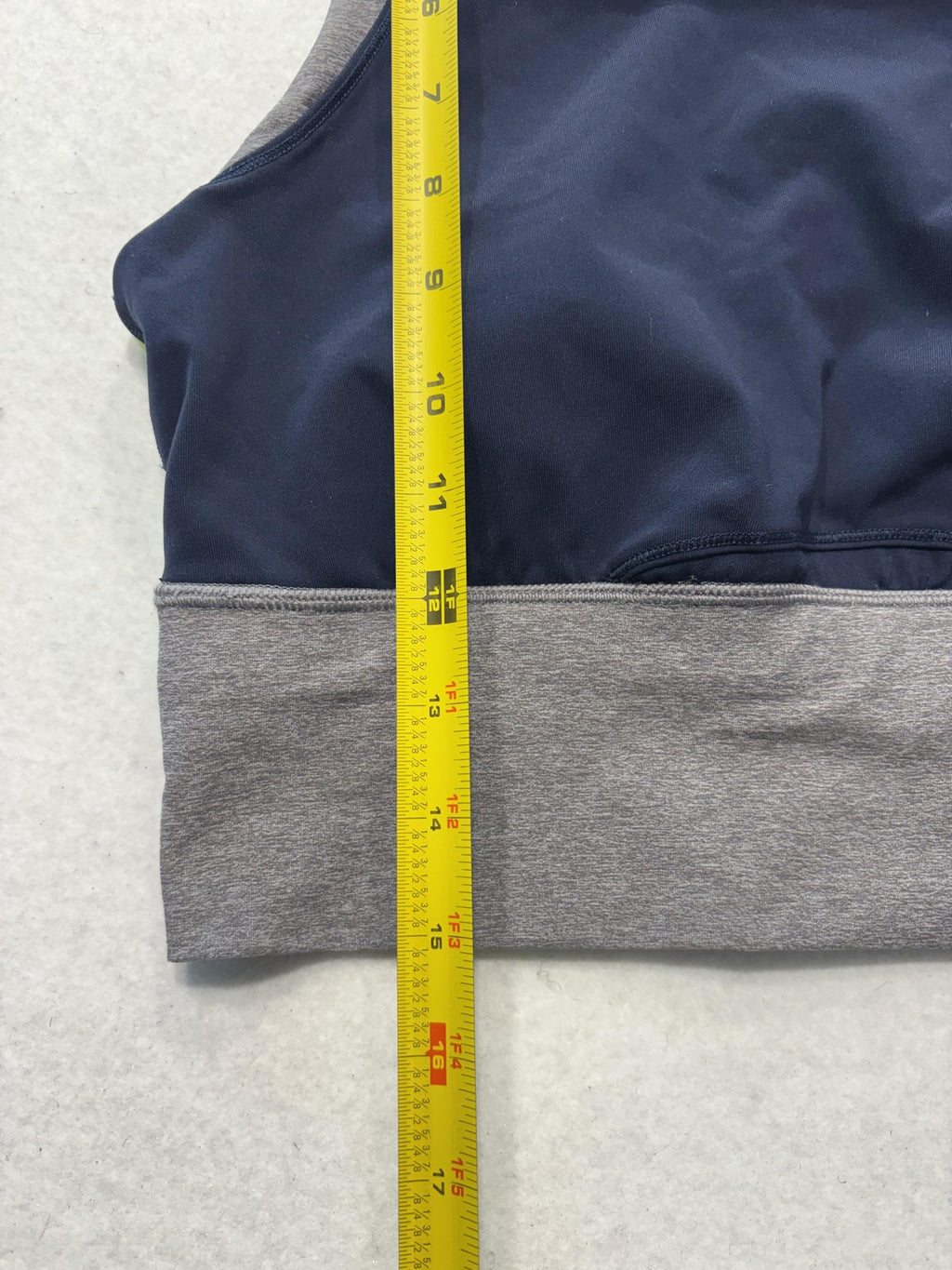 Lululemon Sports Bra Womens 10 Blue Gray Yellow Colorblock Medium Support