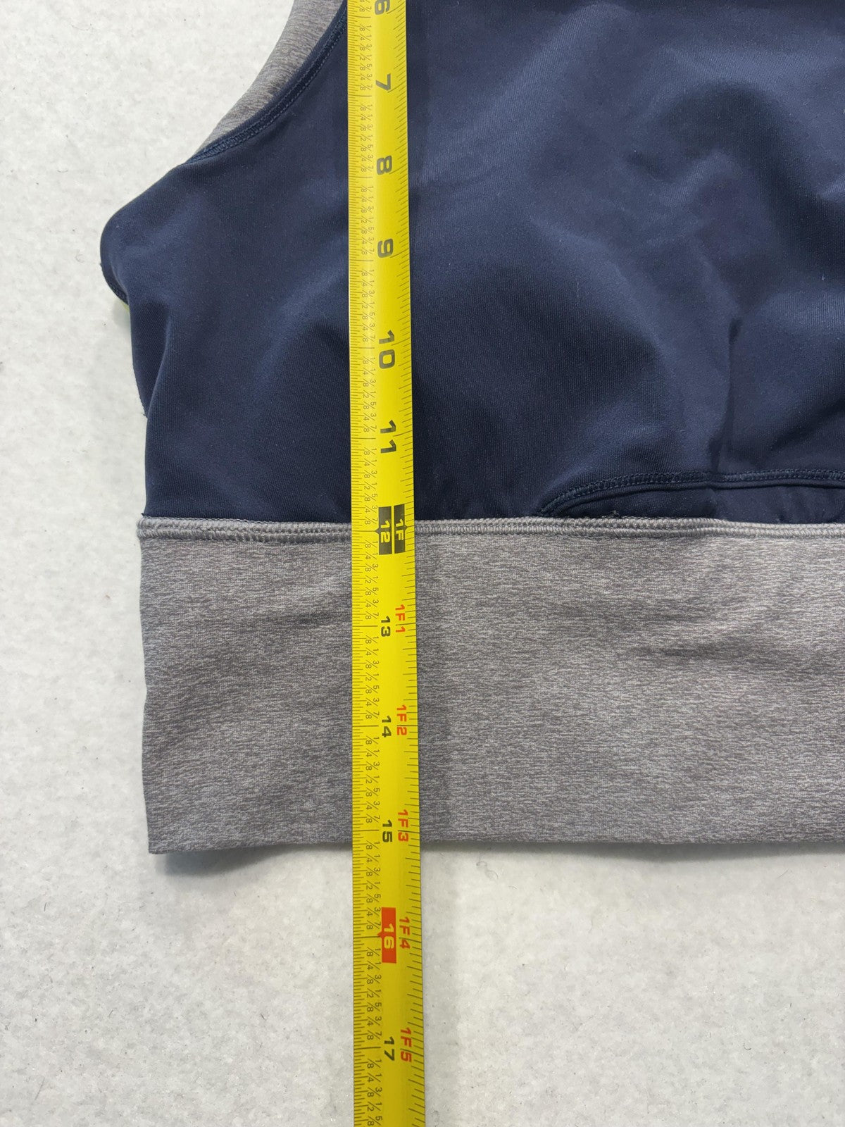 Lululemon Sports Bra Womens 10 Blue Gray Yellow Colorblock Medium Support