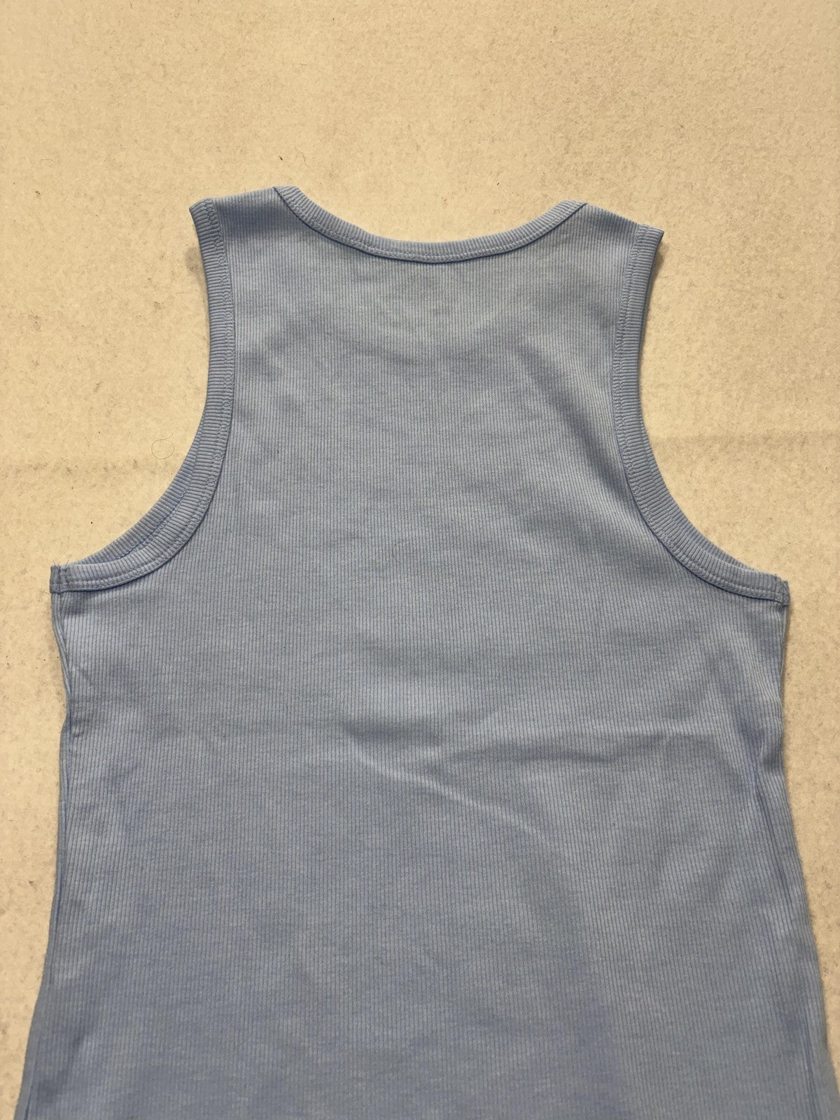 No Boundaries Tank Top Juniors S Blue Round Neck Ribbed Knit Basic Stretch 3R584