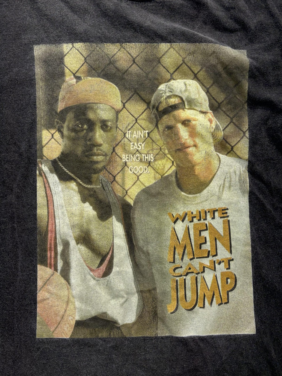 Ripple Junction Shirt Mens Medium Gray White Men Can't Jump Graphic Tee Movie