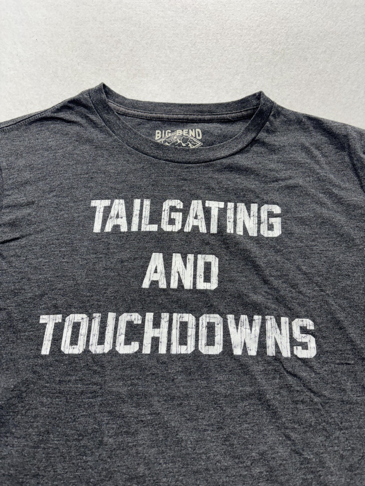 Big Bend Outfitters Shirt Mens Medium Gray Tailgating Touchdowns Graphic Tee