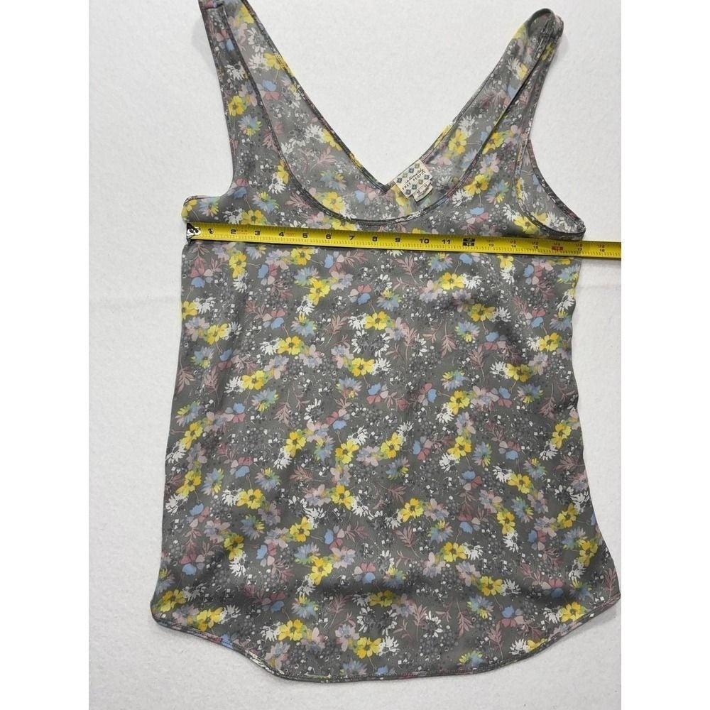 Free People Intimately Floral Camisole Tank Top Gray Ditsy Print Womens Medium