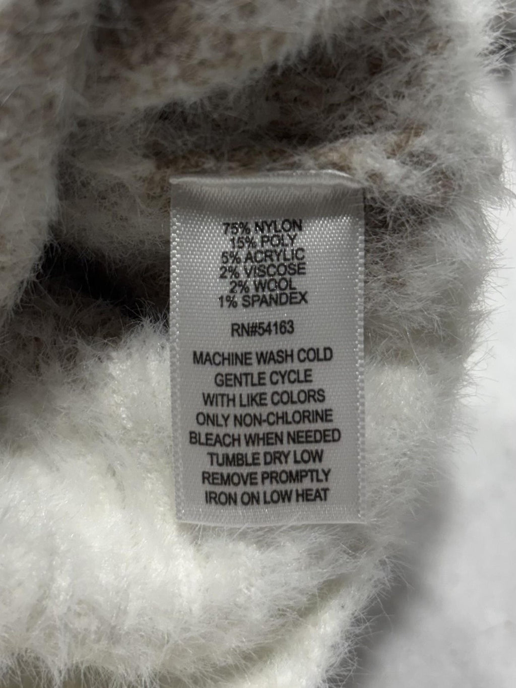Marc New York Sweater Womens XL White Full Zip Mock Neck Geometric Pattern Knit