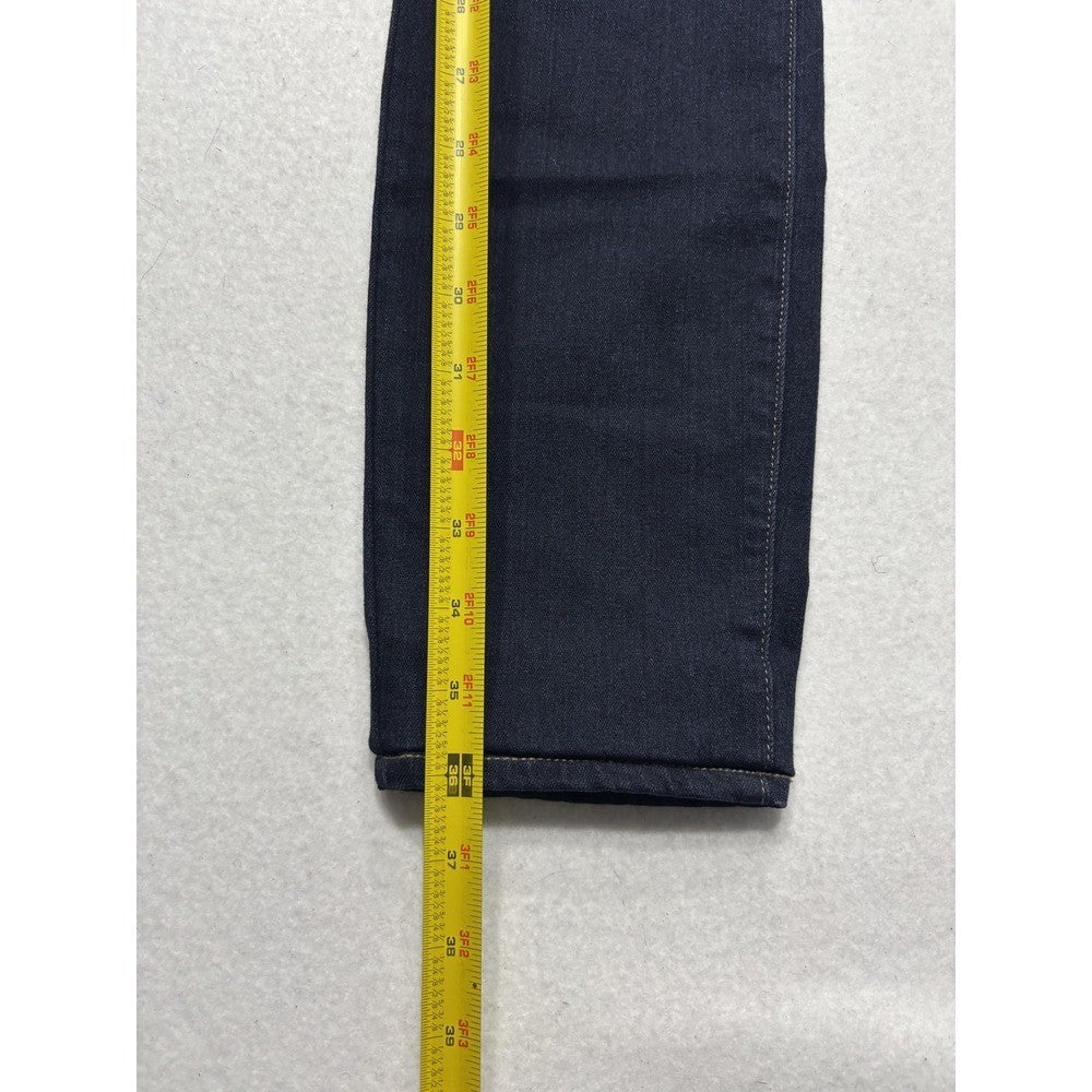 Paige Edgemont Jeans Womens 31 Blue Dark Wash Mid Rise Ultra Skinny 31x29.5 Zips
