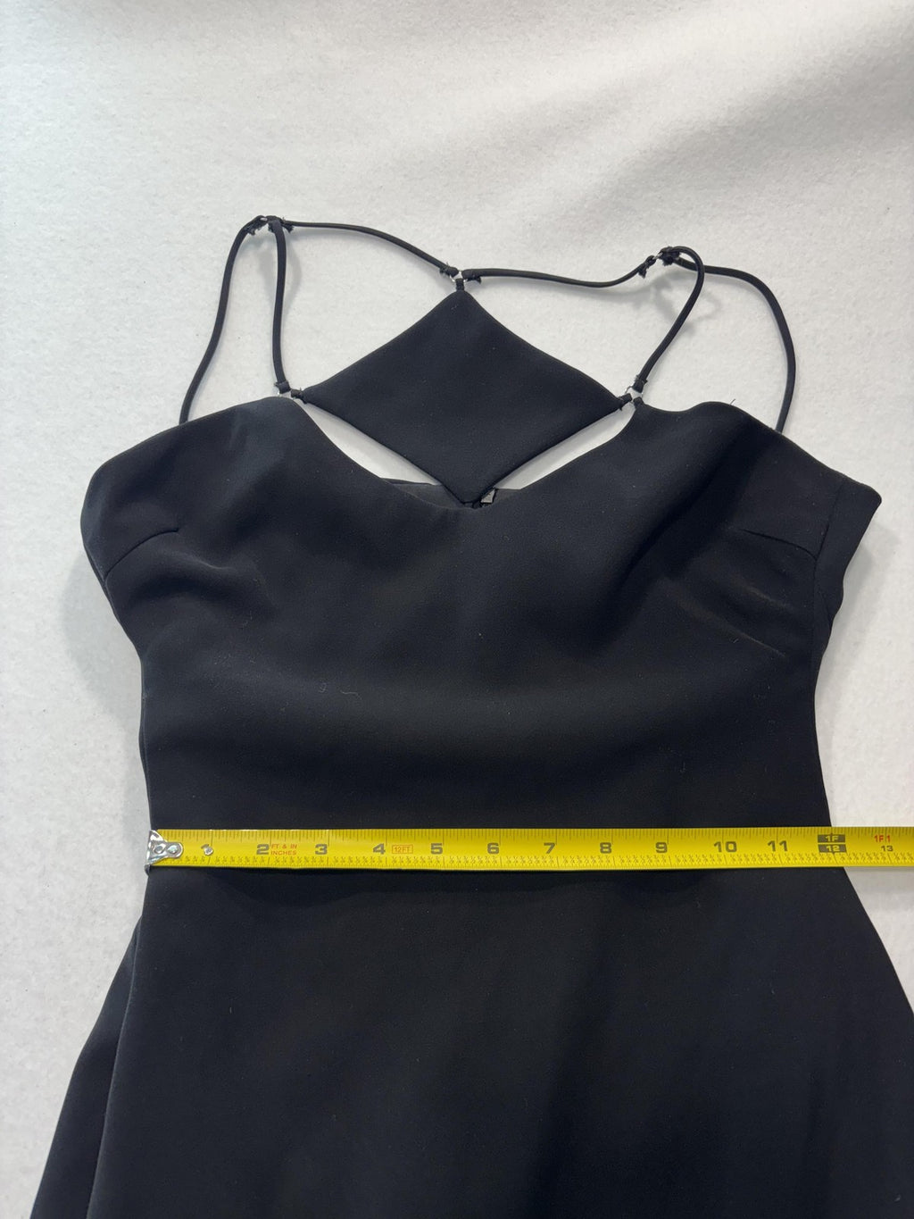ELPIS Dress Womens Medium Black High Neck Cutout Strappy Maxi Slip Formal Gown