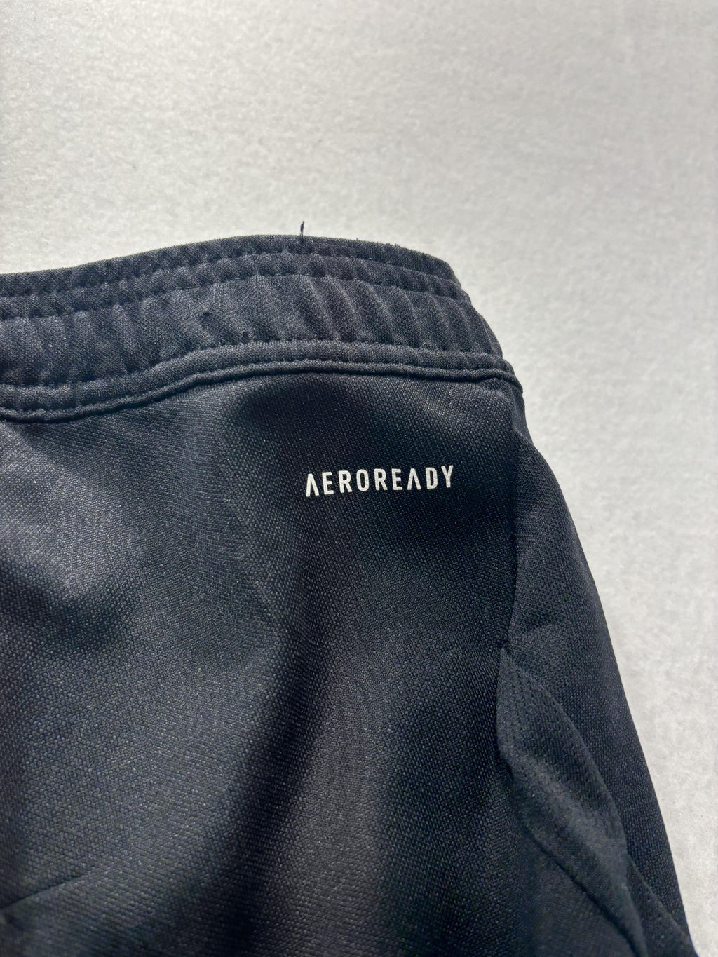 Adidas Track Pants Mens XS Black AEROREADY Elastic Waist Side Stripe Tapered