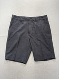 O'Neill Chino Shorts Mens 34 Gray 9" Inseam Striped Stretch Casual Travel