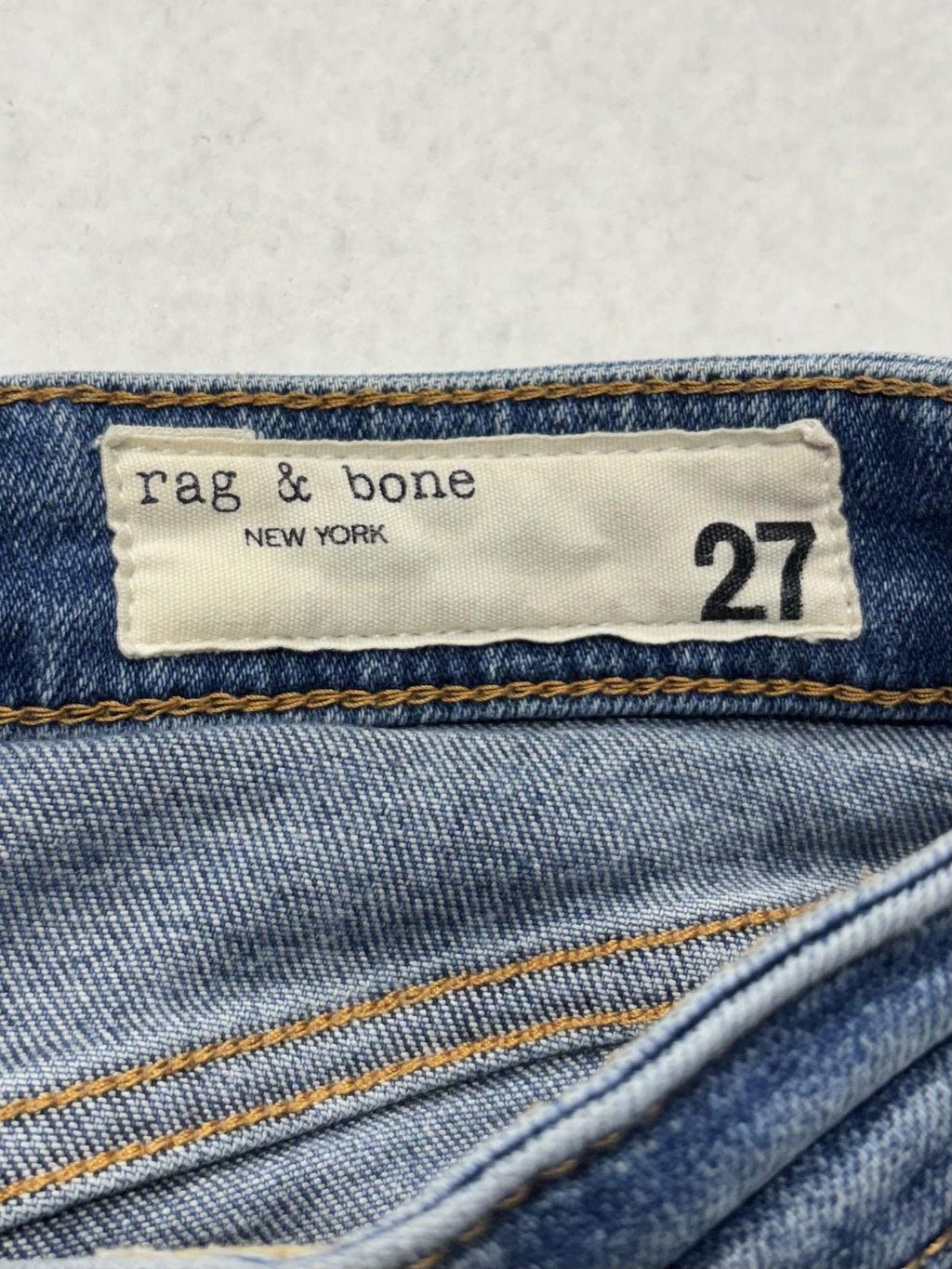 Rag & Bone Jeans Womens 27 Blue Medium Wash Mid Rise Skinny Stretch Denim 27x29