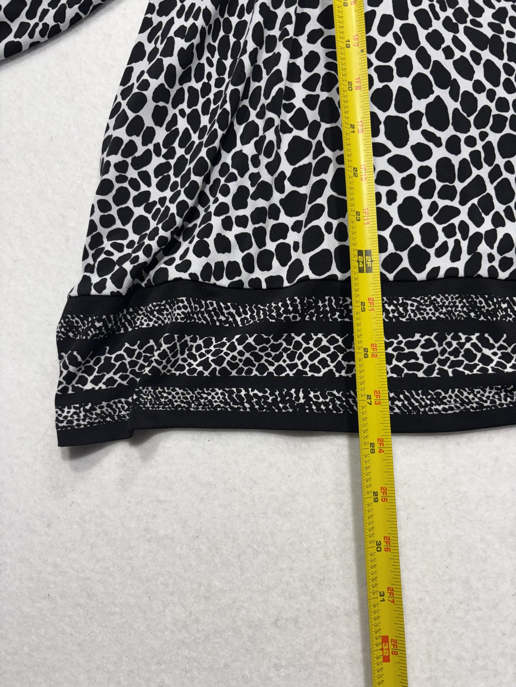 MICHAEL Michael Kors Blouse Womens 3X Black Animal Print Scoop Neck Tunic Top